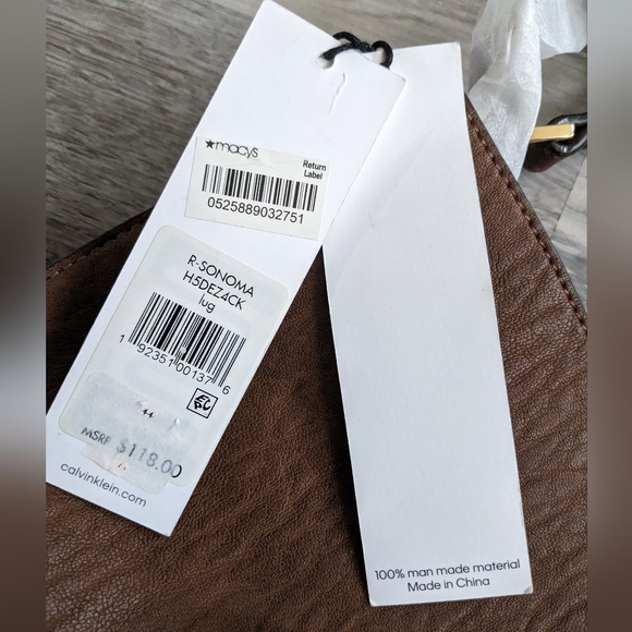 NWT Calvin Klein Tote Shoulder women's handbag crossbody, R-Sonoma H5DEZ4CK lug - Picture 3 of 11